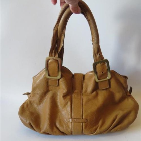 WOMENS COLE HAAN TAN LEATHER TRIPLE ZIP BAG - Picture 3 of 8